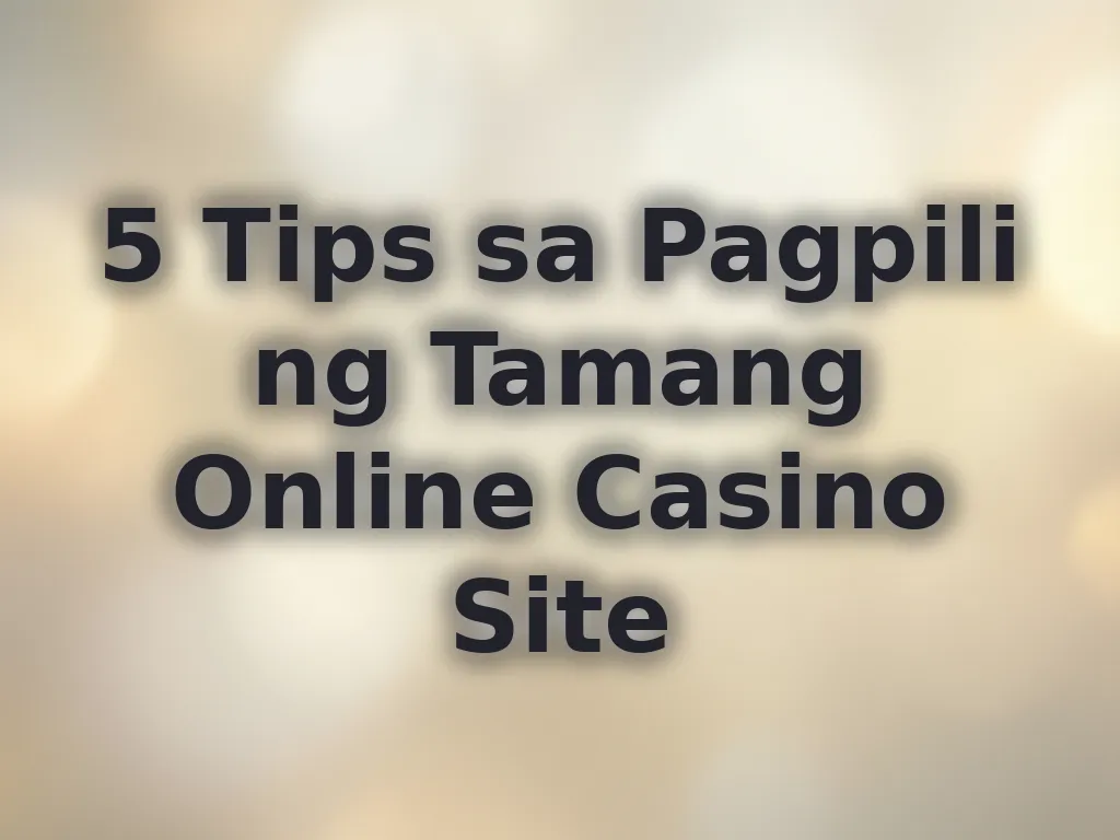 Choosing casino platform